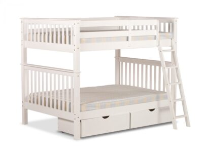 White Bunk with Trundle